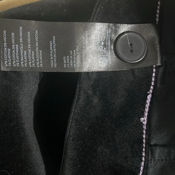 anthropologie Maeve the Colette black velvet Wide-Leg 24w - Picture 7 of 9